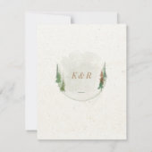 Waterverf rustieke berg bruiloft menu Kaart (Achterkant)