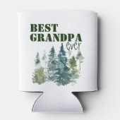 Waterverf rustieke beste opa ooit blikjeskoeler (Achterkant)