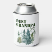 Waterverf rustieke beste opa ooit blikjeskoeler (Blikje Achterkant)