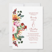 Waterverf Rustieke Bloemen Aarde Tone Wedding Kaart (Voorkant)