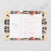 Waterverf rustieke bloemen bruiloft details info informatiekaartje (Voorkant)