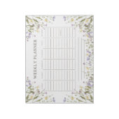 Waterverf rustieke bloemen weekplanner notitieblok (Linkerzijde)