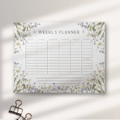 Waterverf rustieke bloemen weekplanner notitieblok