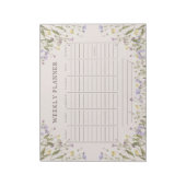Waterverf rustieke bloemen weekplanner notitieblok (Linkerzijde)