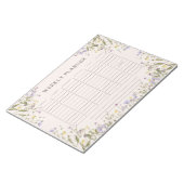 Waterverf rustieke bloemen weekplanner notitieblok (Schuin)