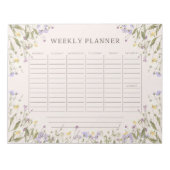 Waterverf rustieke bloemen weekplanner notitieblok (Voorkant)