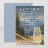 Waterverf Rustieke Boho Berg Metselwerk Pot Trouwf Save The Date (Voorkant / Achterkant)