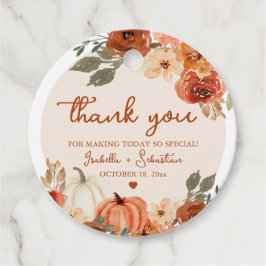 Waterverf Rustieke Boho Herfst Pompoen Huwelijk Bedankjes Labels