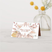 waterverf rustieke boho pampas gras bruiloft plaatskaartje (Voorkant)