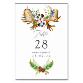 Waterverf Rustieke Bos Bruiloft Kaart (Achterkant)