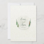 Waterverf Rustieke bospijnbomen Kaart (Achterkant)