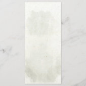 Waterverf Rustieke bospijnbomen Menu Kaart (Achterkant)