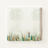 Waterverf Rustieke bospijnbomen Notitieboek (Achterkant)