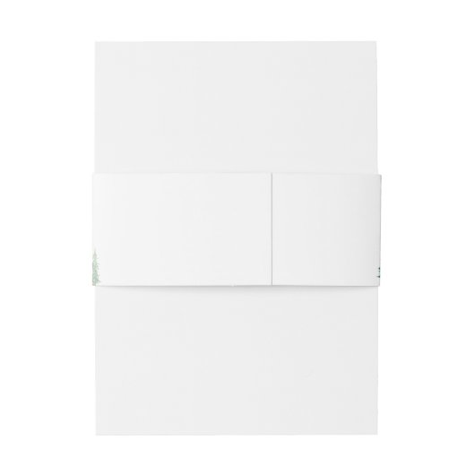 Waterverf Rustieke bospijnbomen Uitnodigingen Wikkel (Achterkant Voorbeeld)