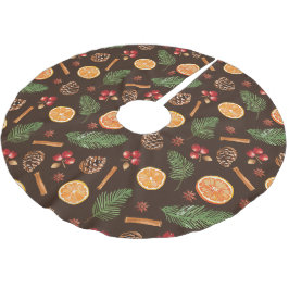 Waterverf Rustieke Botanische Patroon Kerst Kerstboom Rok