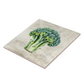 Waterverf Rustieke Broccoli Nep Textuur Tegeltje (Zijkant)
