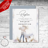 Waterverf rustieke cowboy bruiloft informatiekaartje