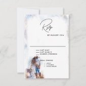 Waterverf rustieke cowboy bruiloft RSVP kaartje (Voorkant)