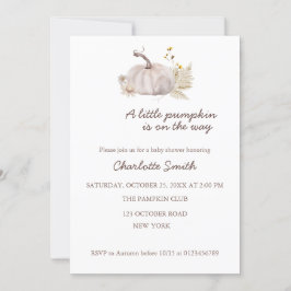 waterverf rustieke crème pompoen kaart