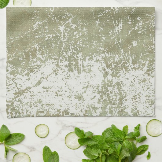 Waterverf rustieke esthetiek theedoek (Gevouwen)