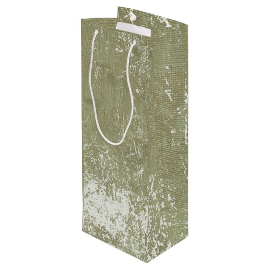 Waterverf rustieke esthetische geschenktas wijn cadeautas (Achterkant Gekanteld)