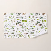 Waterverf rustieke eucalyptus bladeren patroon bad handdoek (Handdoek)