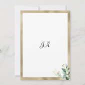 Waterverf rustieke eucalyptus groen Tabel Nummers Kaart (Achterkant)