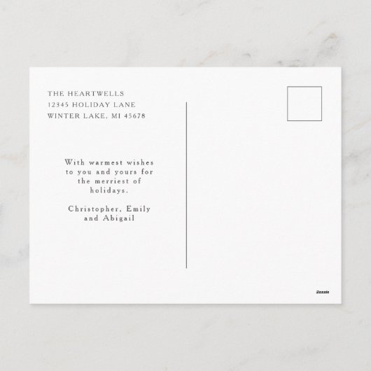 Waterverf Rustieke Gnome Photo Holiday Briefkaart (Achterkant)