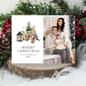 Waterverf Rustieke Gnome Photo Holiday Briefkaart