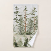 Waterverf Rustieke Groene Bos Bad Handdoek (Handdoek)