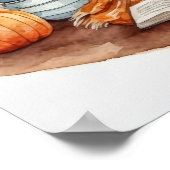 Waterverf Rustieke Herfst Herfst Reading Nook Poster (Hoek)