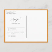 Waterverf rustieke herfstbladeren Lijst bruiloft Uitnodiging Briefkaart (Achterkant)