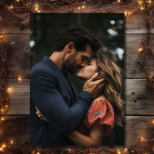 Waterverf rustieke Lake Woodland foto bruiloft Save The Date