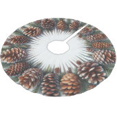 Waterverf rustieke land kerst pinecones kerstboom rok (Gekanteld)