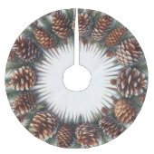 Waterverf rustieke land kerst pinecones kerstboom rok (Voorkant)