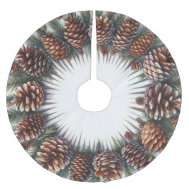 Waterverf rustieke land kerst pinecones kerstboom rok