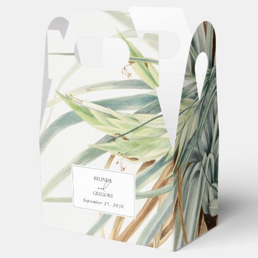 Waterverf rustieke neutraal boho botanische bruilo bedankdoosjes (Geopend)