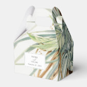 Waterverf rustieke neutraal boho botanische bruilo bedankdoosjes (Voorkant Zijde)