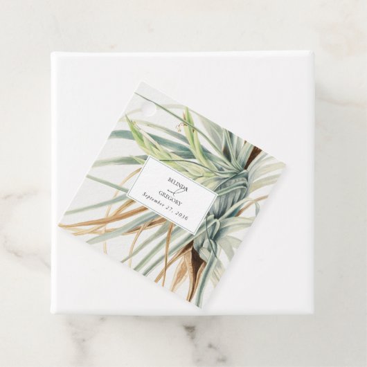 Waterverf rustieke neutraal boho botanische bruilo bedankjes labels (In situ)