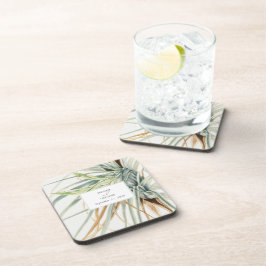 Waterverf rustieke neutraal boho botanische bruilo bier onderzetter