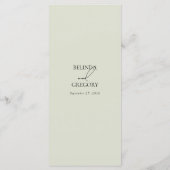 Waterverf rustieke neutraal boho botanische bruilo menu (Achterkant)