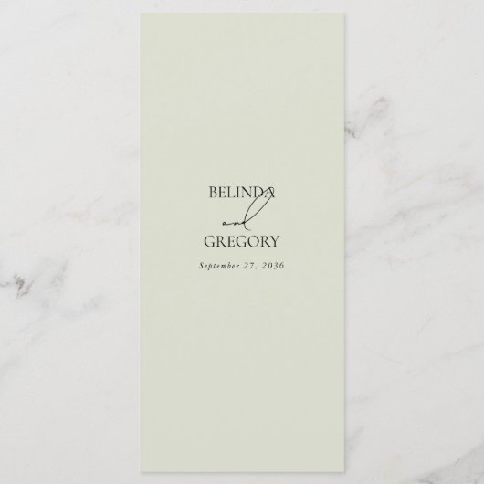 Waterverf rustieke neutraal boho botanische bruilo menu (Achterkant)