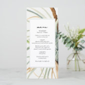 Waterverf rustieke neutraal boho botanische bruilo menu (Staand voorkant)