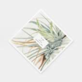 Waterverf rustieke neutraal boho botanische bruilo servet (Hoek)