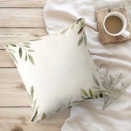 Waterverf rustieke olijftakken kussen