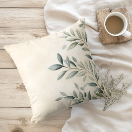Waterverf rustieke olijftakken kussen