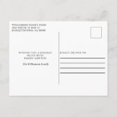 Waterverf rustieke rode schuur land kerst Kaart (Achterkant)