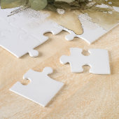 Waterverf rustieke rode schuur met zonnebloemen legpuzzel (Zijkant)