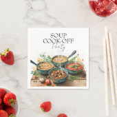 Waterverf Rustieke Soep Kook-Competitie Potluck Fe Servet (Insitu)