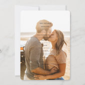 Waterverf rustieke westkust bruiloft kaart (Achterkant)